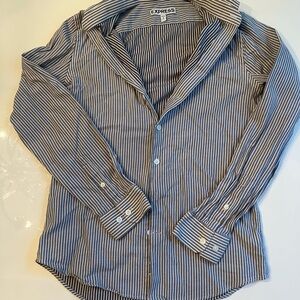 Express Blue Striped Shirt